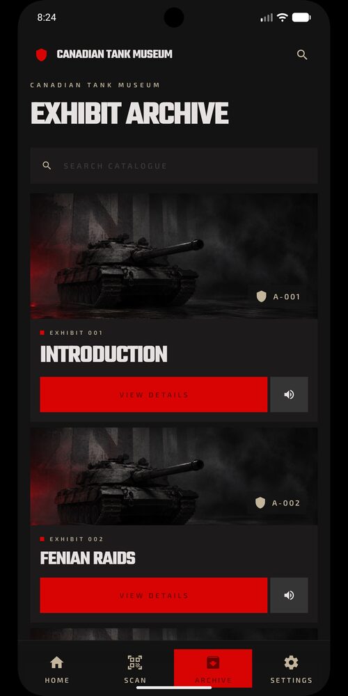 Canadian Tank Museum visitor app